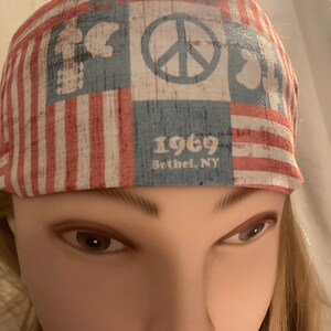Woodstock American flag headband Fourth of July