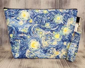 Starry Night Knitting Bag; Medium Project Bag; Crochet Bag