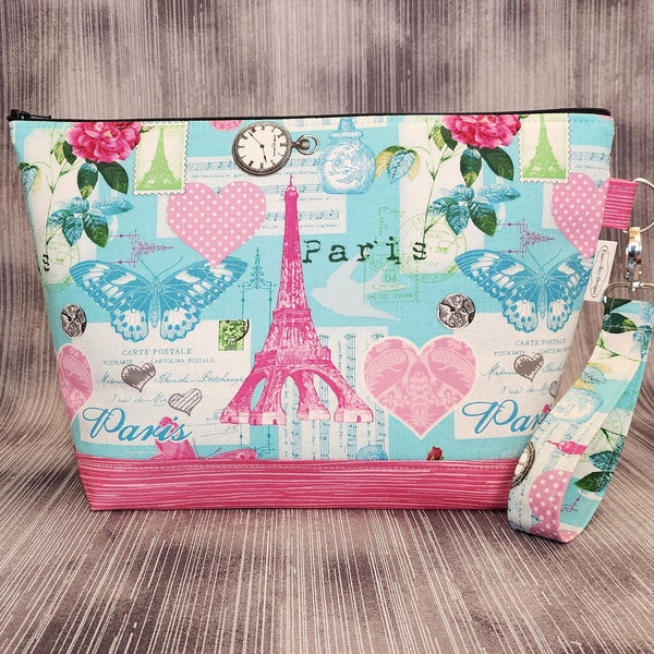 Paris Fantasy Medium Project Bag; Knitting Bag; Crochet Bag