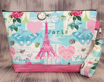 Paris Fantasy Medium Project Bag; Knitting Bag; Crochet Bag