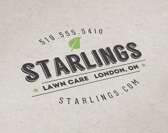 premade logo design lawn care logo landscaping logo premade etsy lawncare logos