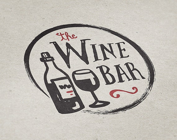 Premade Logo Design Wine Bar Logo Restaurant Logo Eatery Etsy