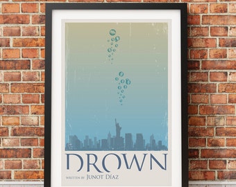 original print reinterpretation of classic novel drown by junot diaz