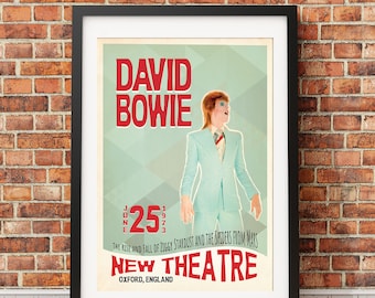 David Bowie Ziggy Stardust Live Officially Licensed Print - High Quality, Heavy Paper Matte Finish - Music Fan Gift - Print Only