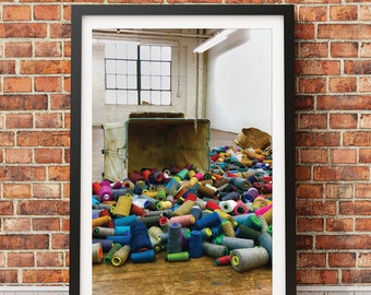 Vivid Colors Photograph Print of the inside of the LA Garment District on Premium Archival Paper. Stunning Matte Finish, Print Only