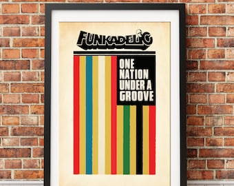 Funkadelic Officially Licensed Print - One Nation Under a Groove, Original Design  (Print Only)