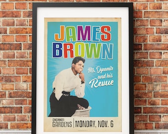 Officially Licensed James Brown Mr Dynamite Music Print - High Quality Matte Finish on Premium Archival Paper. Print Only