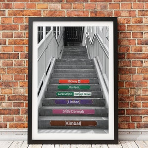 Chicago Transit Authority Photography Art Print, Premium Archival Paper, Matte Finish. Print Only