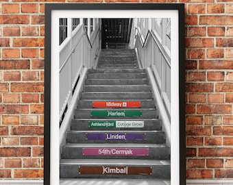 Chicago Transit Authority Photography Art Print, Premium Archival Paper, Matte Finish. Print Only