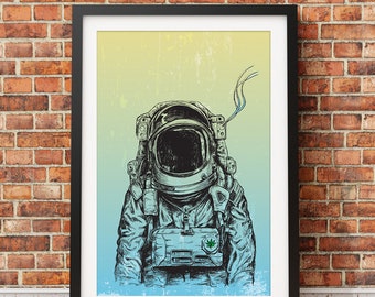Man on the Moon Inspired Original Print Design -Print Only