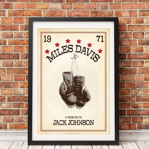 Miles Davis Tribute to Jack Johnson, Version 1, Original Print Design (Officially Licensed) -Print Only