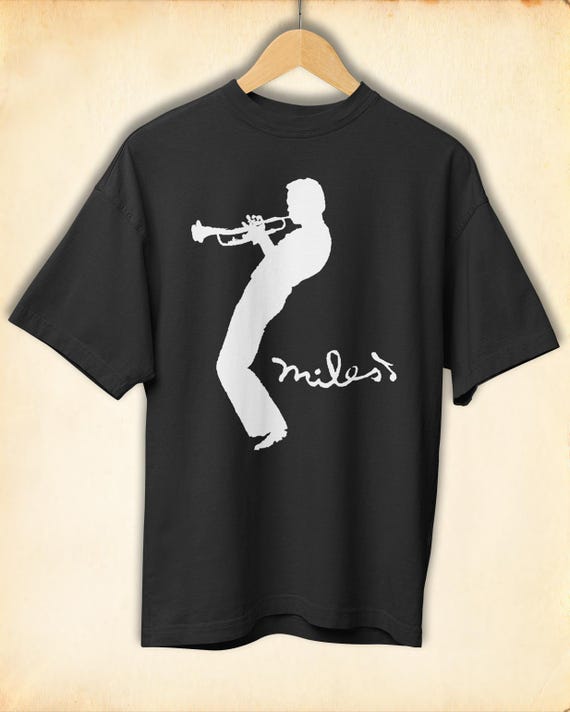 Officially Licensed Miles Davis Silhouette Black T-shirt