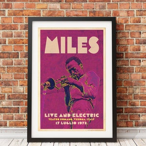 Miles Davis Live in Italy, Original Print Design (Officially Licensed) -Print Only