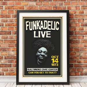 Officially Licensed Funkadelic Maggot Brain Live Print - Vibrant Colors, High Quality Paper, Ideal for Funk fans. Print Only