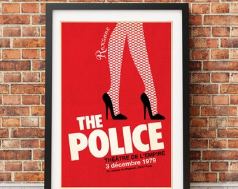 The Police Live in Paris Roxanne Poster, Officially Licensed Print Design, High Quality Matte Finish on Heavy Archival Paper- Print only