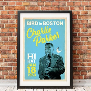 Charlie Parker in Boston, Original Print Design (Officially Licensed) -Print Only