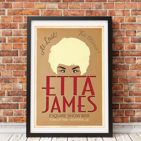 Etta James, Live at the Esquire Show Bar 1968, Original Print Design (Officially Licensed) -Print Only