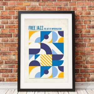 Free Jazz Inspired Original Design Print -Print Only