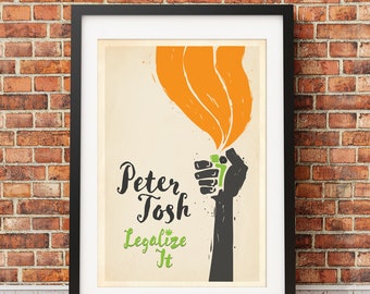 Officially Licensed Peter Tosh Legalize it Music Fan Print, High Quality Archival Paper, Matte Finish, Must Have for Any Room. Print Only