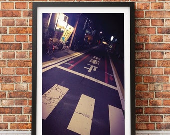 Elegant Kyoto Nights Print on Premium Archival Paper - Stunning Matte Finish, Perfect for Music Fans and Design Enthusiasts. Print Only