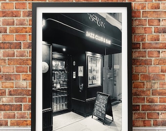 Stylish Parisian Jazz Club Photography Print on Heavy Archival Matte Paper Ideal for Jazz fans, Print Only