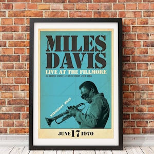 Miles Davis at the Fillmore Poster - Etsy