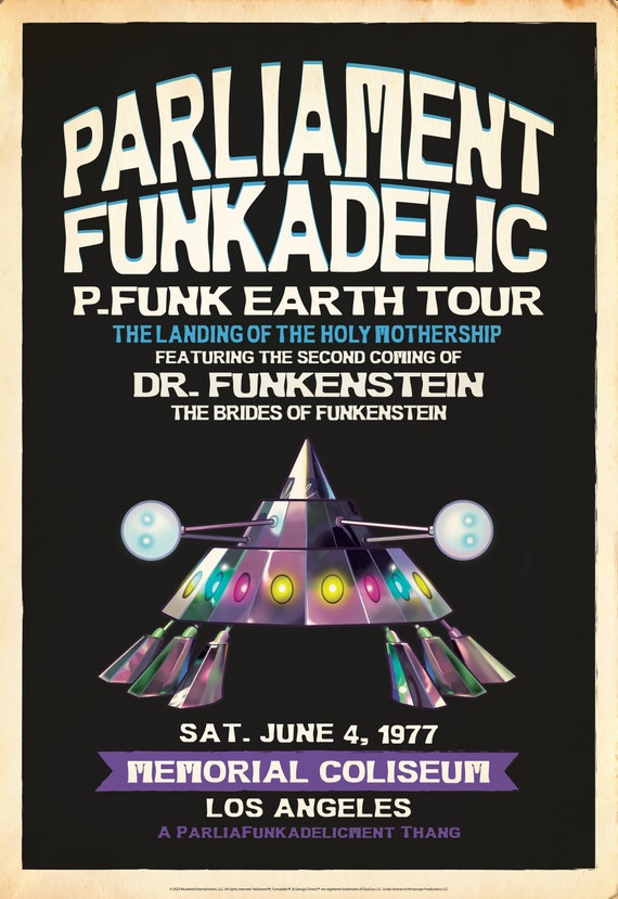 Parliament-funkadelic Earth Tour 1977 Concert Print - Officially