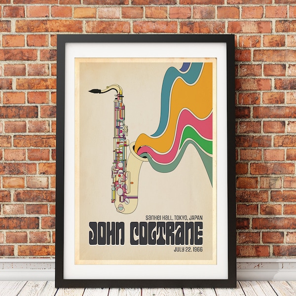 John Coltrane, Live in Japan 1966, origineel printontwerp (officiële licentie) - alleen afdrukken
