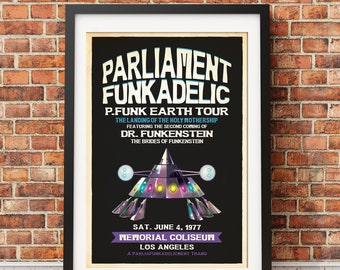Parliament-funkadelic Earth Tour 1977 Concert Print - Officially