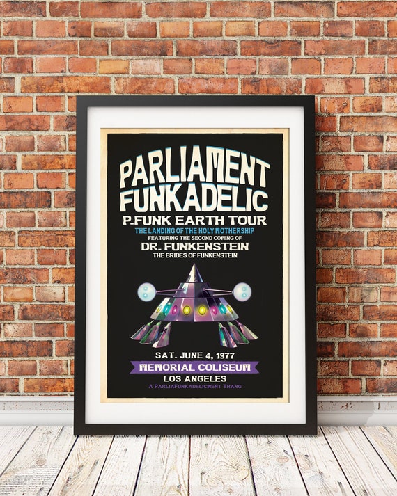 アート・デザイン・音楽 Palast Der Republik (1994-2010) Parliament-funkadelic Earth Tour 1977 Concert Print - Officially
