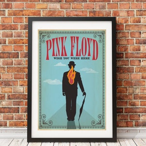 Pink Floyd, Wish You Were Here, Original Print Design (Officially Licensed) -Print Only