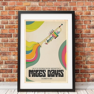 Miles Davis Live in Washington DC, Original Print Design (Officially Licensed) -Print Only