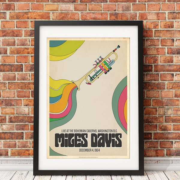 Miles Davis Live in Washington DC, Original Print Design (Officially Licensed) -Print Only