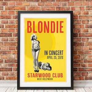 Koncert Blondie Starwood Club 1978 – wydruk – żywe kolory, papier archiwalny, matowe wykończenie – tylko wydruk