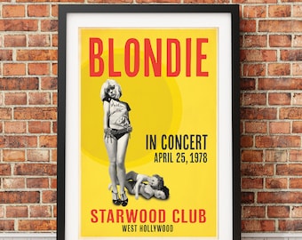 Blondie Starwood Club 1978 Concert Print - Vivid Colors, Archival Paper, Matte Finish - Print Only
