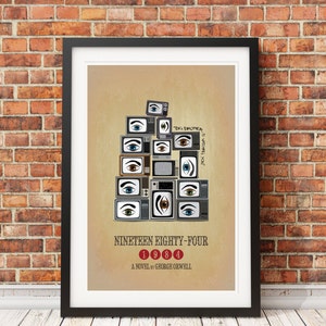 1984 Original Print Reinterpretation of the George Orwell Classic Novel -Print Only
