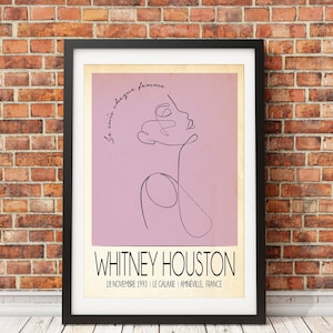 Whitney Houston, Live In France, Original Print Design (Officially Licensed) -Print Only