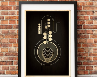 Officially Licensed Jazz Bebop Fine Art Print - High Quality Print Only - Must Have for Music Fans and Design Enthusiasts. Print Only