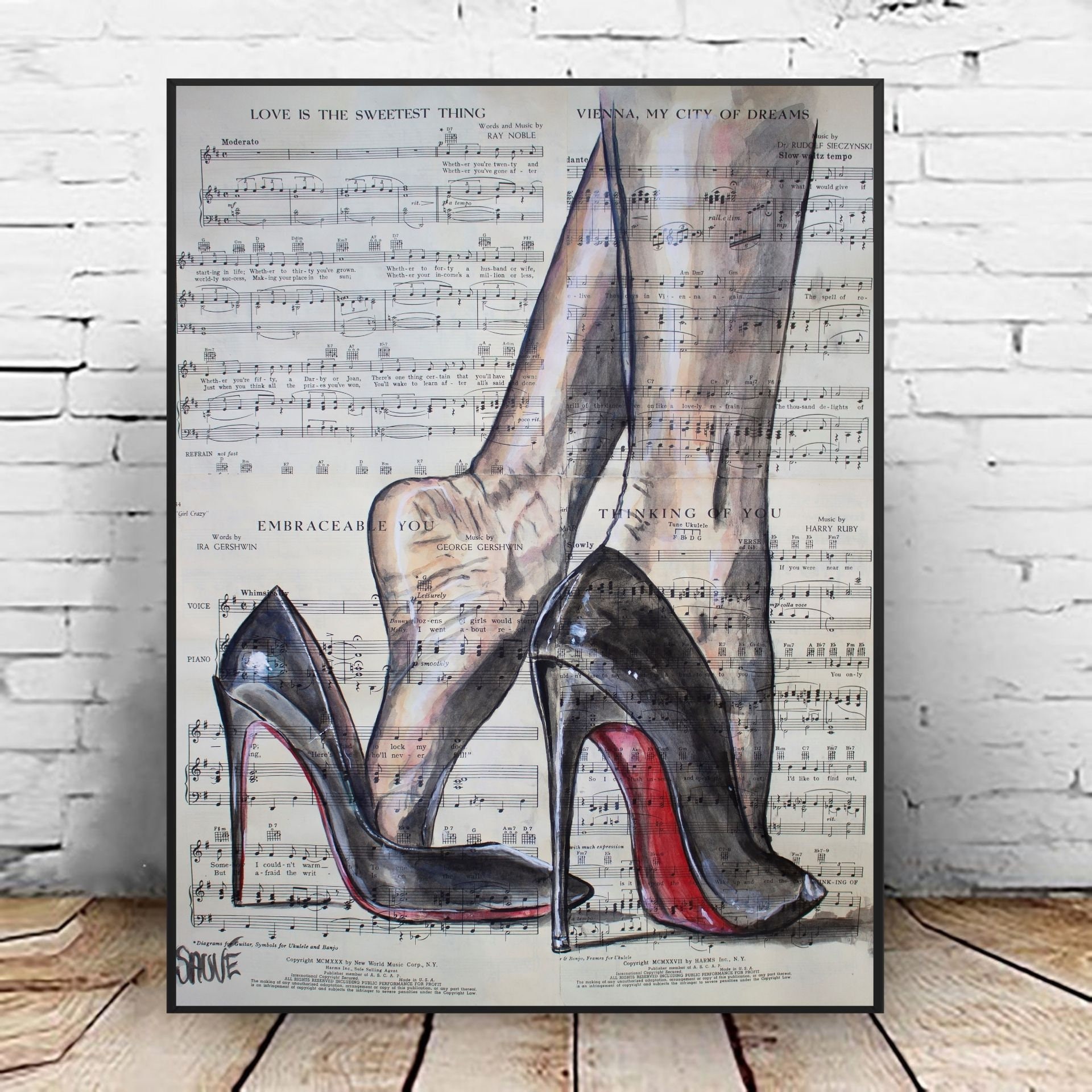 High Heels High Heels Framed Poster Sexy Fashion - Etsy Norway