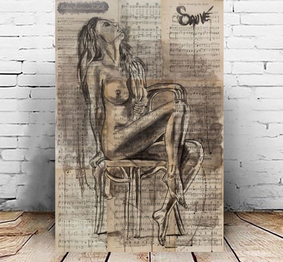 Nude Woman on Canvas Naked Body Painting Tasteful Erotic - Etsy