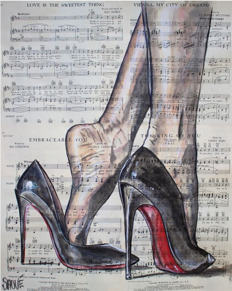PRINTABLE High Heels, INSTANT DOWNLOAD Fashion Illustration, Sexy