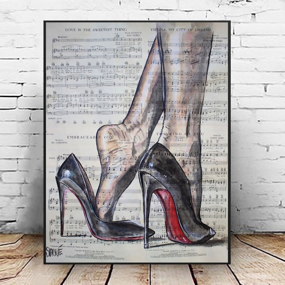 PRINTABLE High Heels, INSTANT DOWNLOAD Fashion Illustration, Sexy