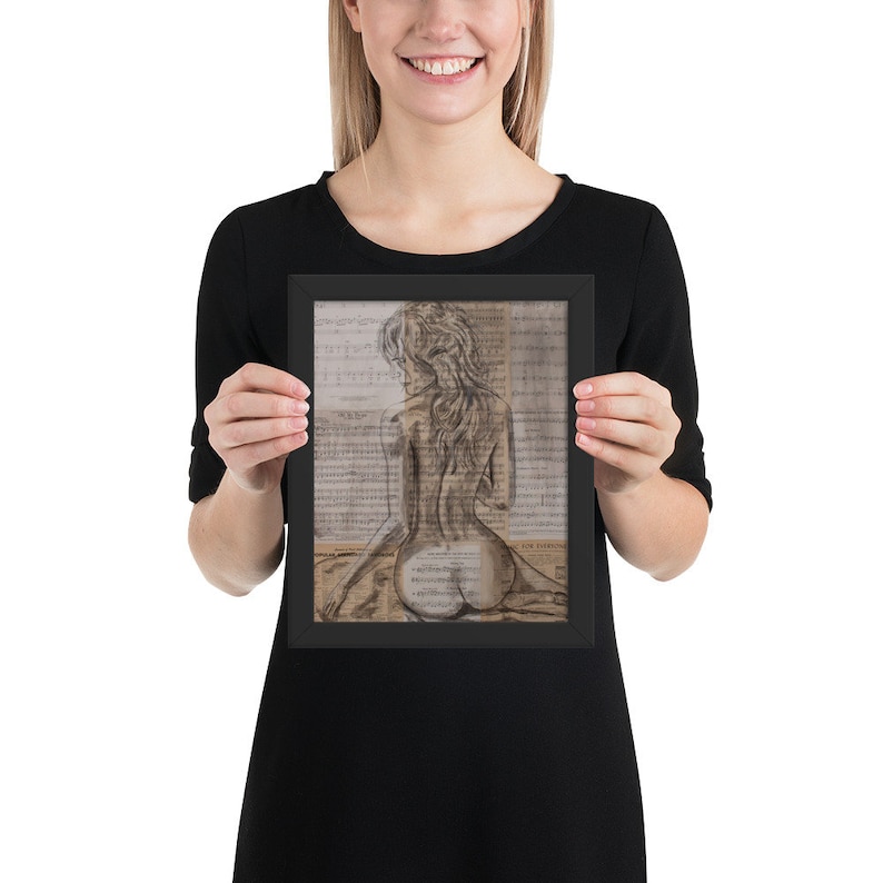 Nude Woman Art Tasteful Nude Art Nude Woman Pose Nude Wall Etsy UK