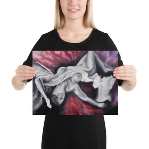 Nude Woman Painting, Nude Painting Decoration, Black and White Nude Oil