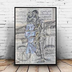 Valentines Romantic Art, Romantic Couple Art, Romantic Gift, Sensual Lovers Art, PRINTABLE Romantic Bedroom Wall Art