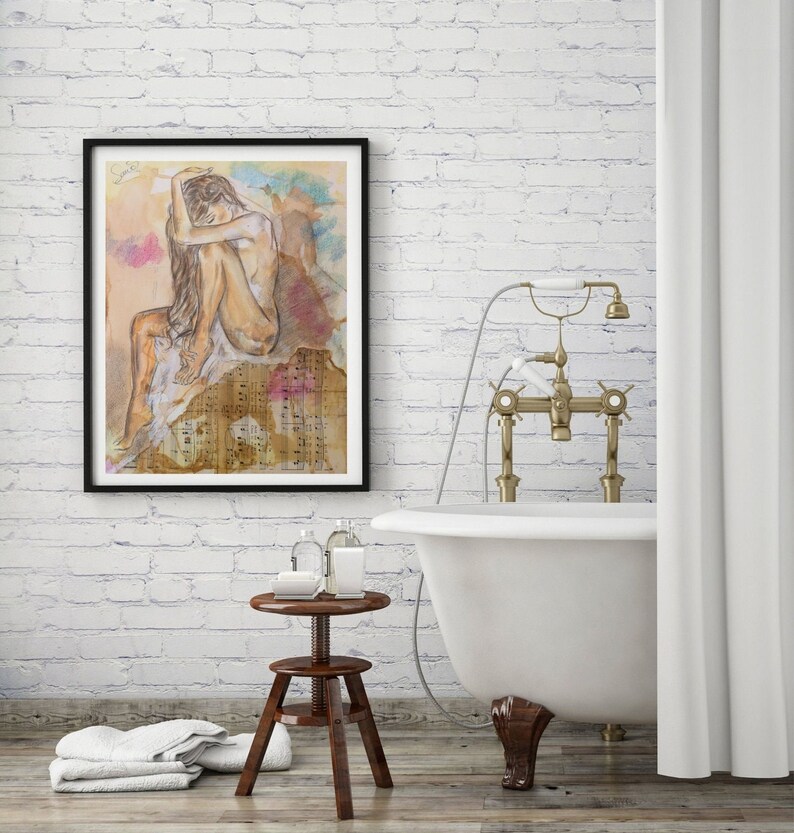 Sensual Bedroom Art Woman Figure drawing Sensual Art Sexy | Etsy