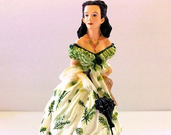 Ardleigh-Elliott Gone With The Wind ~ Vintage 1993 "Scarlett" Musical Trinket Box ~ GWTW Scarlett O'Hara in Barbeque Dress at Twelve Oaks