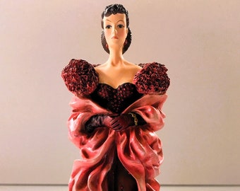 Ardleigh-Elliott Gone With The Wind ~ Vintage 1995 "Scarlett's Resolve" Musical Trinket Box ~ GWTW Scarlett O'Hara Red Dress Ashley Birthday