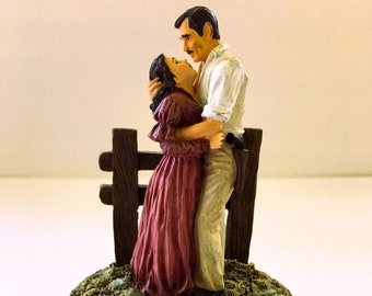 Ardleigh-Elliott Gone With The Wind Music Box ~ Vintage GWTW Scarlett O'Hara & Rhett Butler "Kiss Me Scarlett" 2nd Issue Musical Trinket Box