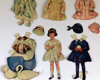 Vintage Polly Pratt's Sister Peggy Paper Doll ~ March 1920 Good Housekeeping Magazine Cut Outs by Sheila Young ~ Ideal for Scrapbooks